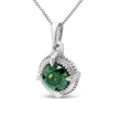 Solitaire diamant de couleur traité en argent sterling .925 18