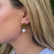 Boucles d'oreilles disques de perles d'eau douce