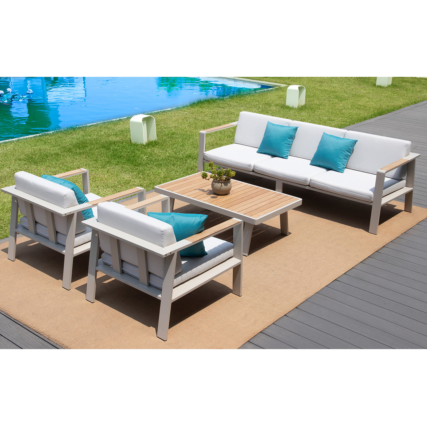 HIGOLD Nofi Aluminum Patio Sofa Coastal for 5 - Series 6801