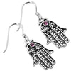 Filigree Work Hamsa Earrings Silver