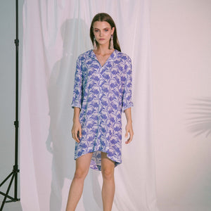 Storge Shirt Dress in Blue Biro