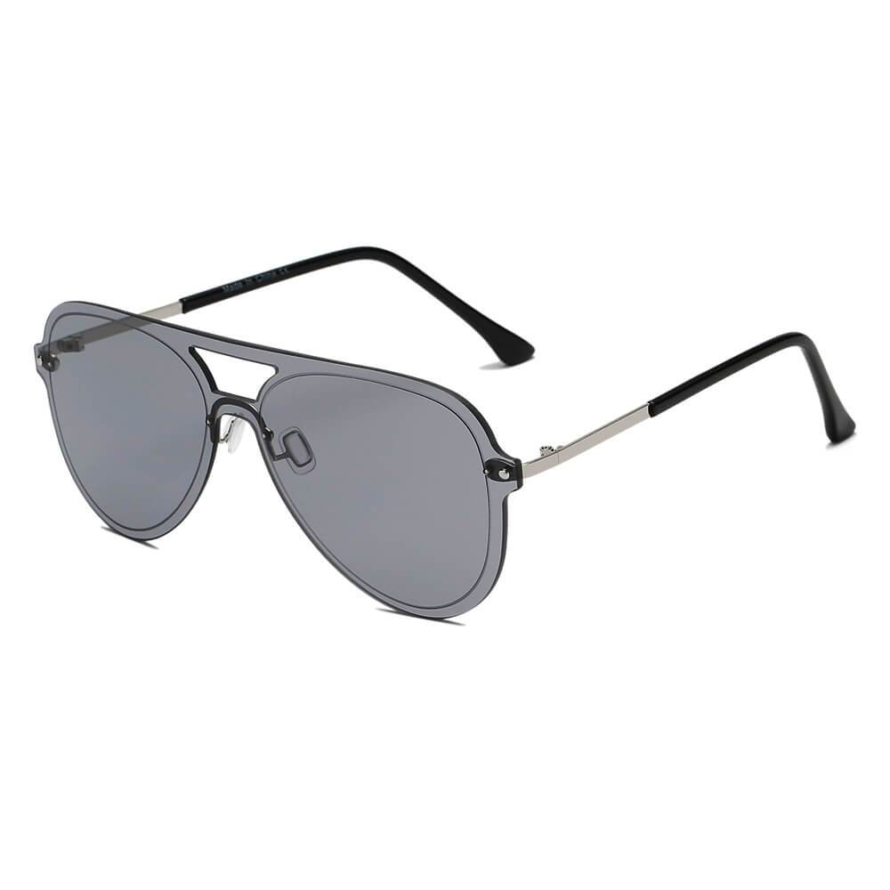 BELFAST | Unisex Flat Single Lens Aviator Fashion Sunglasses