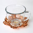 Set/2 LACE 18oz Jumbo Tasse et Soucoupe Cuivre/Clair