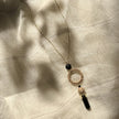 Collier de jute en agate noire