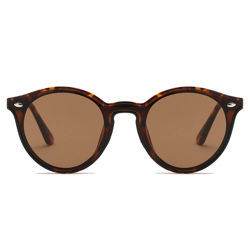 CROSBY | Unisex Fashion Retro Round Horn Rimmed Sunglasses