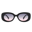 Nighting - Oval Retro 90s Round Narrow Vintage Sunglasses