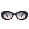 Nighting - Oval Retro 90s Round Narrow Vintage Sunglasses