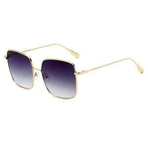 ENOCH | Women Metal Flat Lens Square Sunglasses