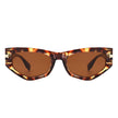 Oasisia - Geometric Fashion Narrow Irregular Cat Eye Sunglasses