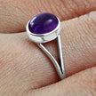 Amethyst Stone Sterling Silver Ring