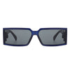 Daylumin - Rectangle Retro Chunky Square Wrap Around Sunglasses