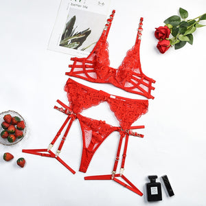 Luxury 3-Piece Underwear Lingerie Ellolace