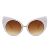 Iridessa - Women Mod Retro High Pointed Oversize Fashion Cat Eye Sunglasses