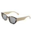 Dawnmist - Geometric Retro Round Irregular Narrow Cat Eye Sunglasses