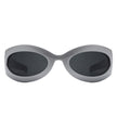 Albion - Oval Wrap Around Retro Round Fashion Sunglasses