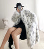 Winter Leopard Print Faux Fur Coats