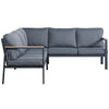 Rossio Outdoor 4 Piece Sectional Matte Sofa