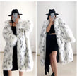 Winter Leopard Print Faux Fur Coats