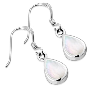 Boucles d'oreilles en argent et nacre