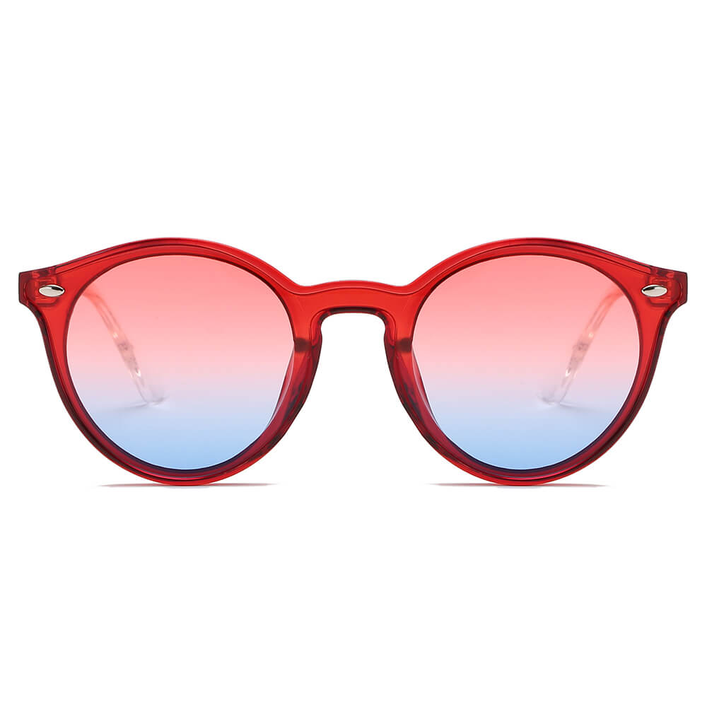 CROSBY | Unisex Fashion Retro Round Horn Rimmed Sunglasses