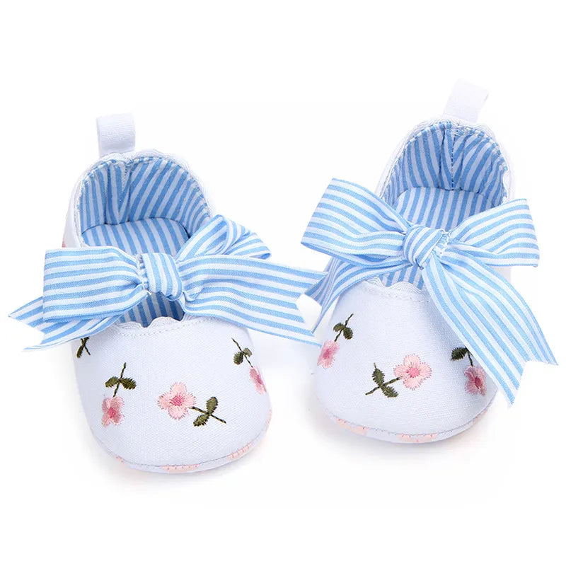 Baby Girl Shoes Lace Floral Embroidered