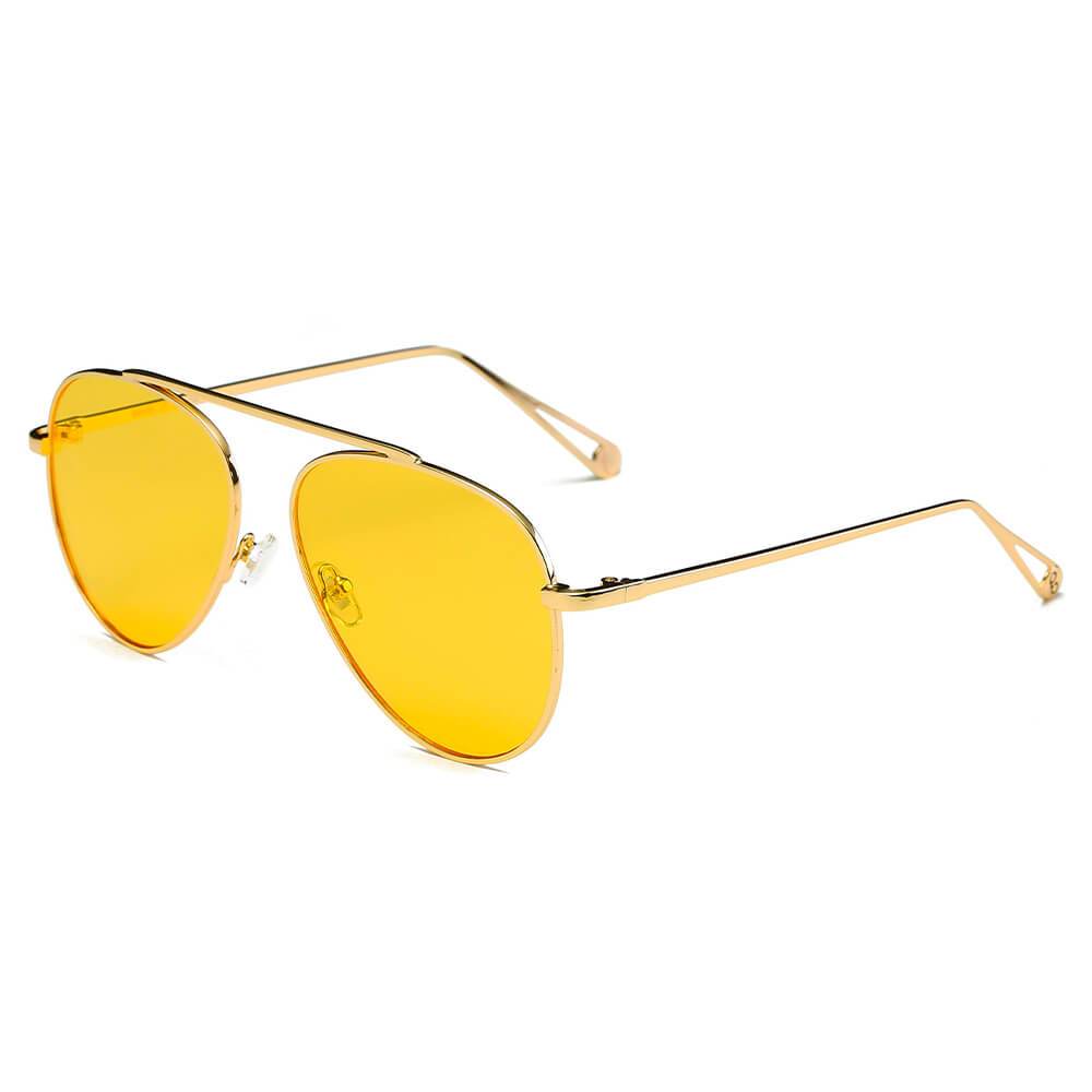 HIDALGO | Metal Oversize Tinted Lens Aviator Sunglasses