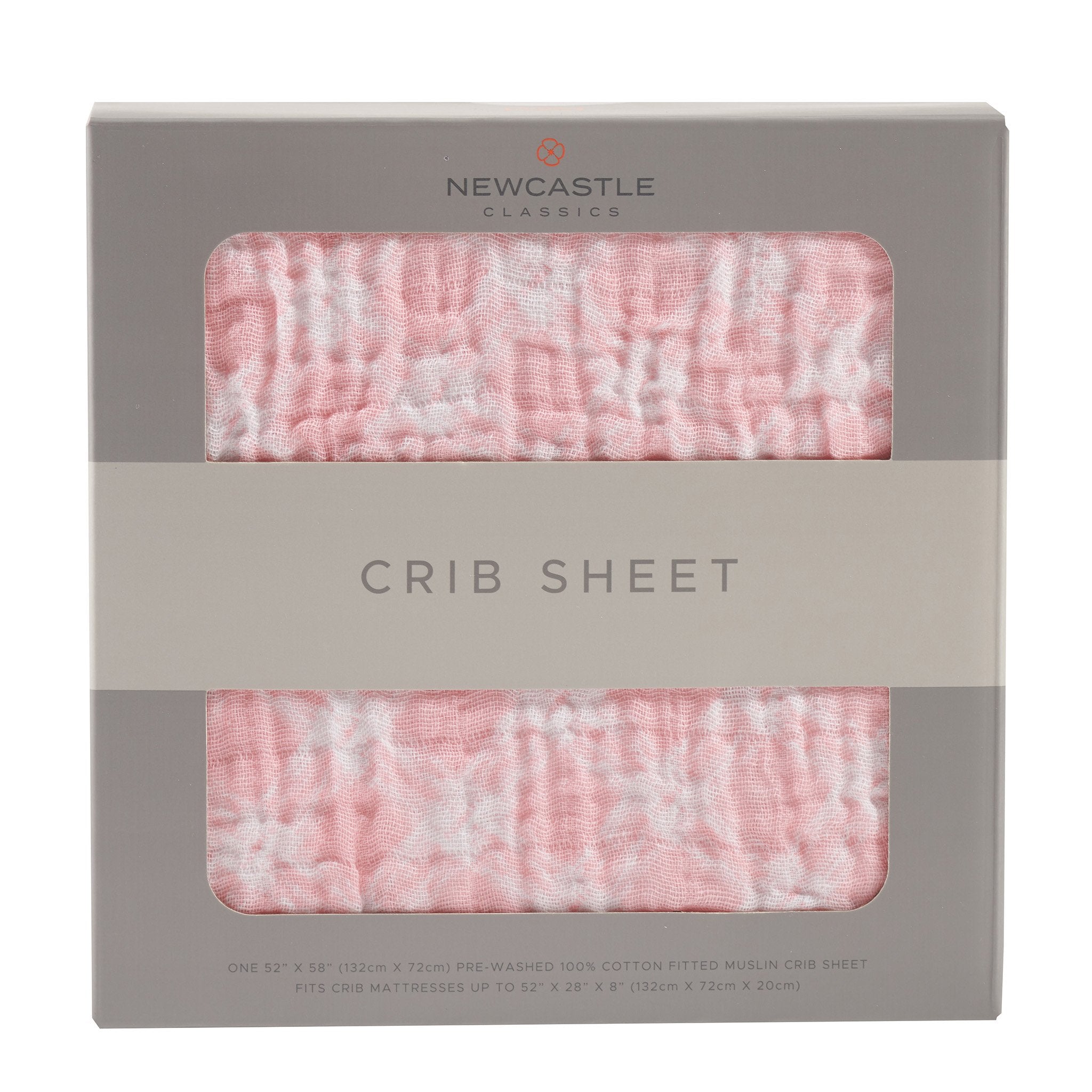 Primrose Pink Plaid Cotton Muslin Crib Sheet