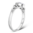 Silver Celtic Ring Set W/ Clear CZ