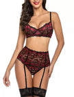 Femmes Sexy dentelle Lingerie évider soutien-gorge broderie florale