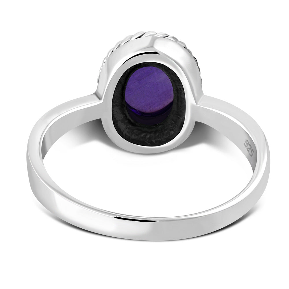 Amethyst Stone Sterling Silver Ring