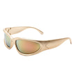 Starfall - Sporty Rectangle Oval Y2K Wrap Around Unisex Fashion Sunglasses