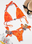 Amber Luxury Top & Tie Side Bottom - Orange