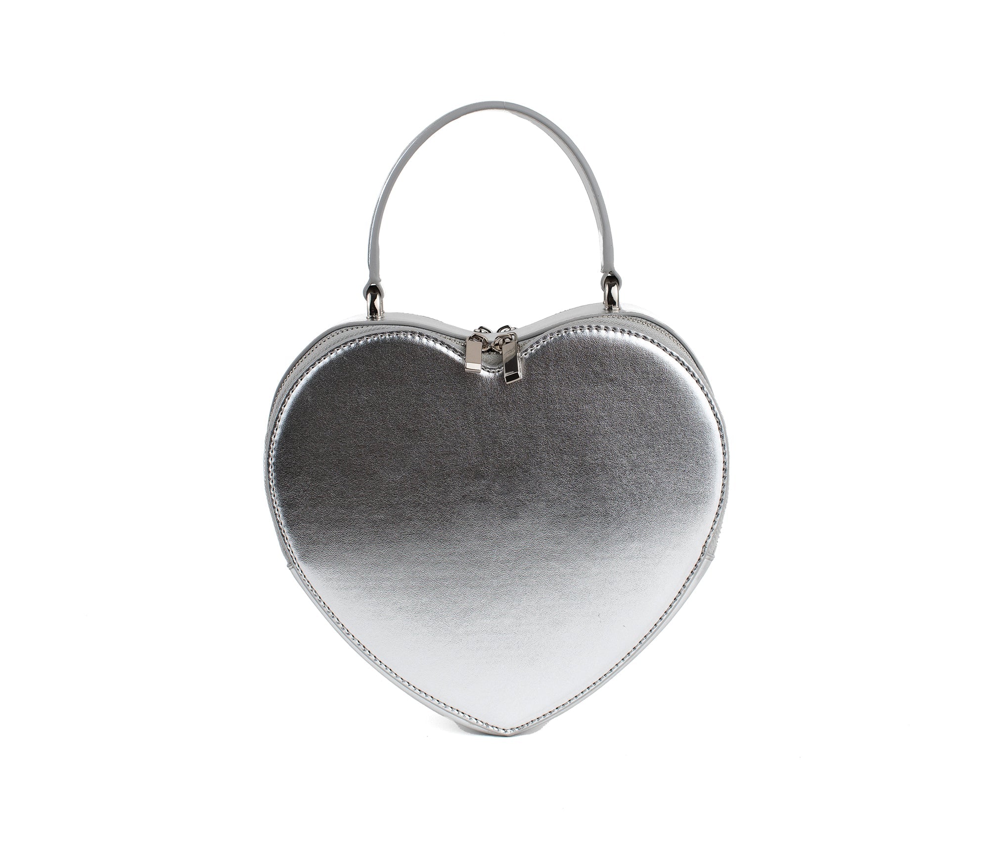 Sweetheart - Silver Vegan Crossbody Bag