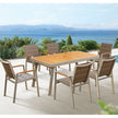 HIGOLD Nofi 2.0 Aluminum Outdoor Champagne Dining Set