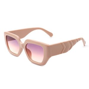 Solstice - Retro Women Geometric Tinted Cat Eye Fashion Sunglasses