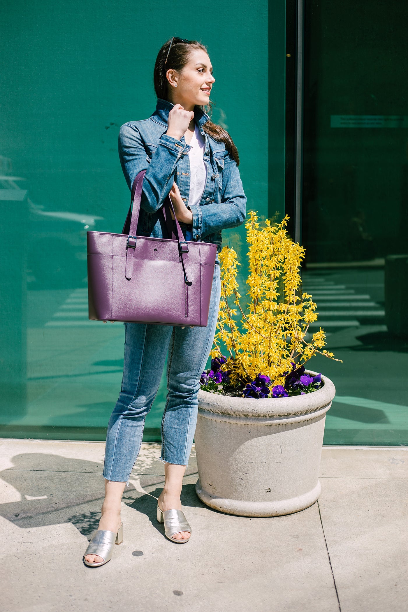 Miley - Purple Vegan Leather Laptop Bag