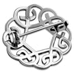 Broche celtique arrondie en argent sterling