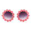 Ysabelia - Round Daisy Flower Shape Circle Party Floral Women Sunglasses