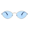 Ufril - Oval Retro Geometric Round Glitter Fashion Sunglasses