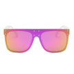 AKRON | Flat Top Oversize Mirrored Square Sunglasses Circle