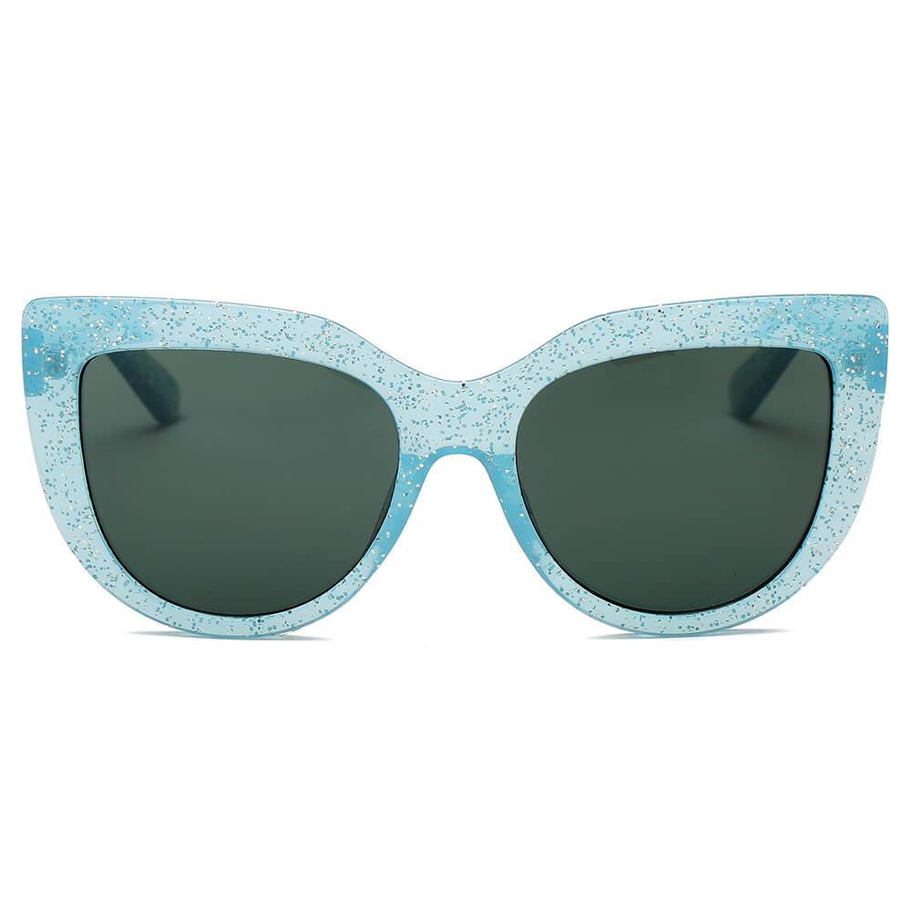 HELSINKI | Women Round Cat Eye Oversized Fashion Sunglasses