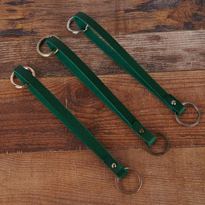 Lanière de sangle de clé en cuir vert émeraude pour sécuriser les clés