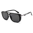 NAPA | Retro Vintage Flat Brow Bar Polarized Square Fashion Sunglasses