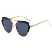 Galveston - Women's Brow Bar Mirrored Lens Cat Eye Sunglasses