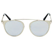 FRISCO | Modern Horn Rimmed Metal Frame Round Sunglasses