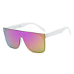 AKRON | Flat Top Oversize Mirrored Square Sunglasses Circle