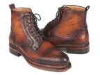 Paul Parkman Bottes en cuir bruni antique Marron