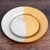 GILT CONTOUR Set/4 Gold/Silver Salad Plates