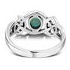 Turquoise Stone Celtic Knot Silver Ring