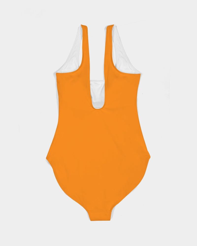 Maillot de bain une pièce femme orange acidulé